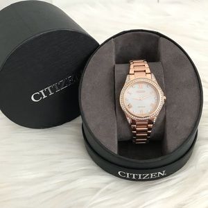 NWOT Never Worn -Citizen Rose Gold Swarovski Watch